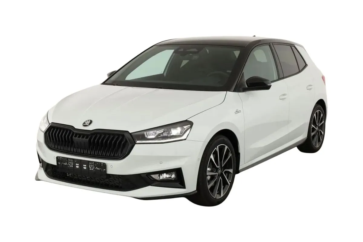 weißer Skoda Fabia Monte Carlo